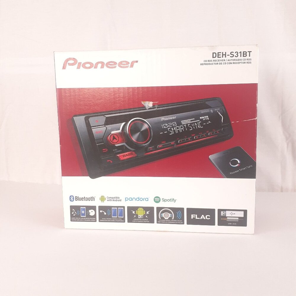 Pioneer DEH-S31BT In-Dash CD Receiver With Bluetooth / Spotify / Pandora & Smart